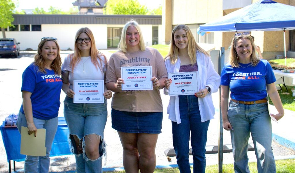 Student Ambassador Award winners.