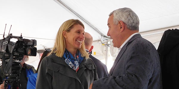Image of Vanessa Fry with Mayor Bieter