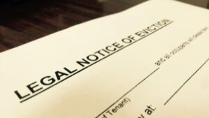 Photo of a blank Legal Notice of Eviction