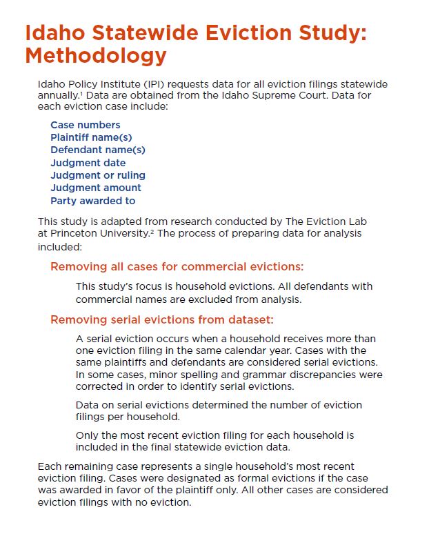 Idaho Statewide Eviction Study PDF
