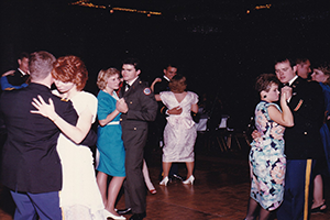 Students at military ball