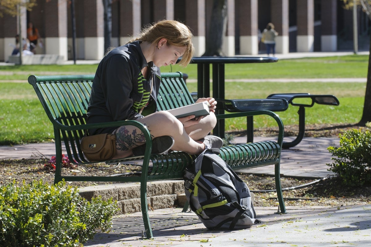 student studying