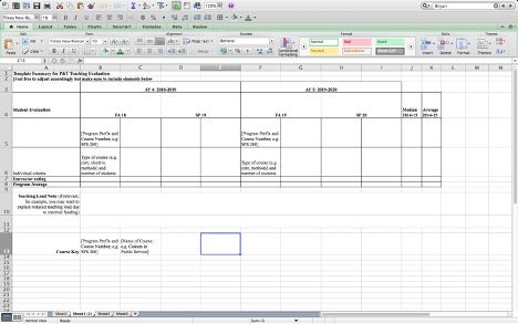 screenshot of template