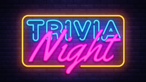 trivia night neon sign