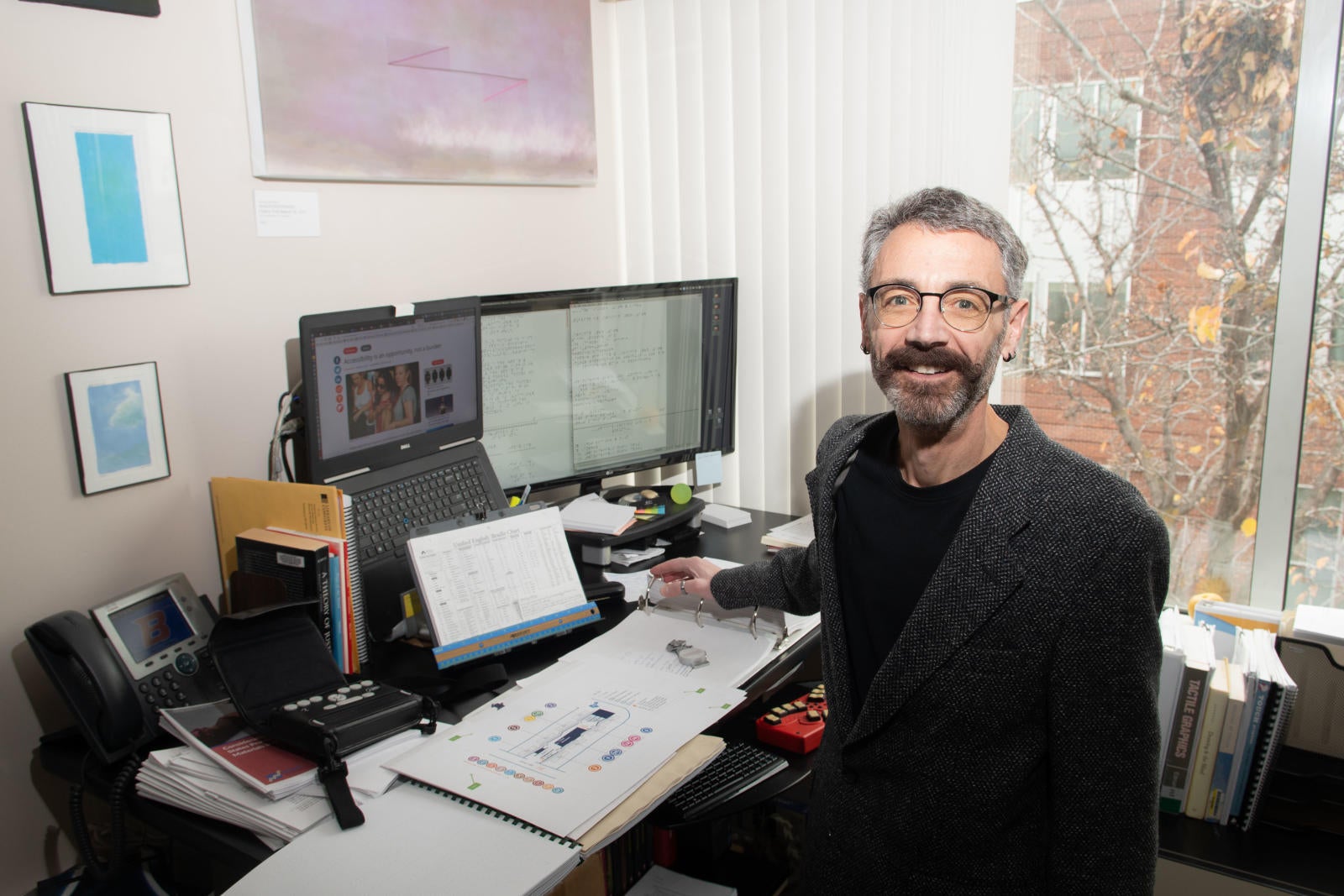professor at his desk
