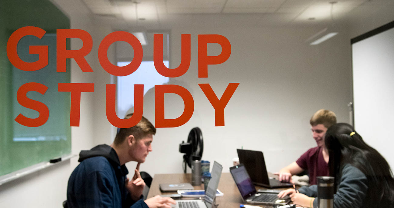Group Study session in dedicated study group room