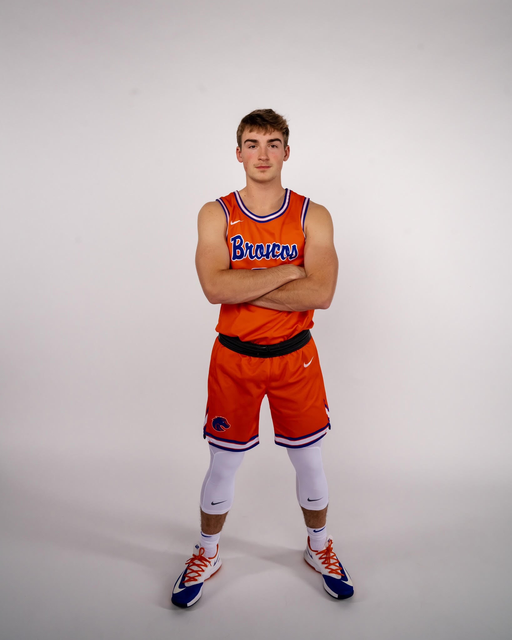 Sam Winters in orange Broncos jersey