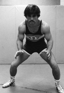Kevin Wood in wrestling uniform