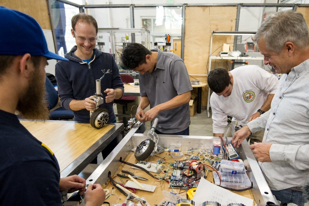 Students and faculty working