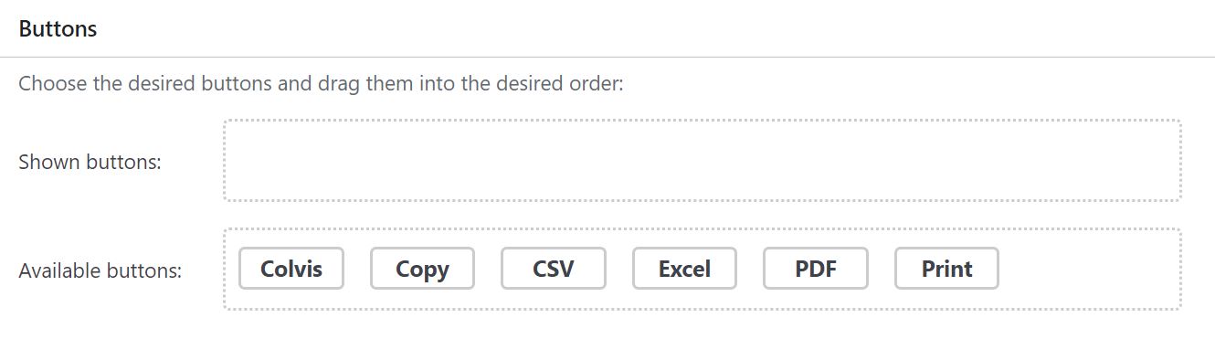 Buttons menu, full description on page