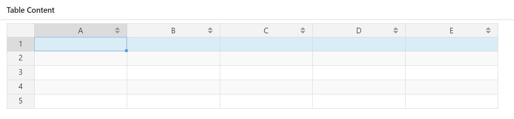 Table Content, full description on page