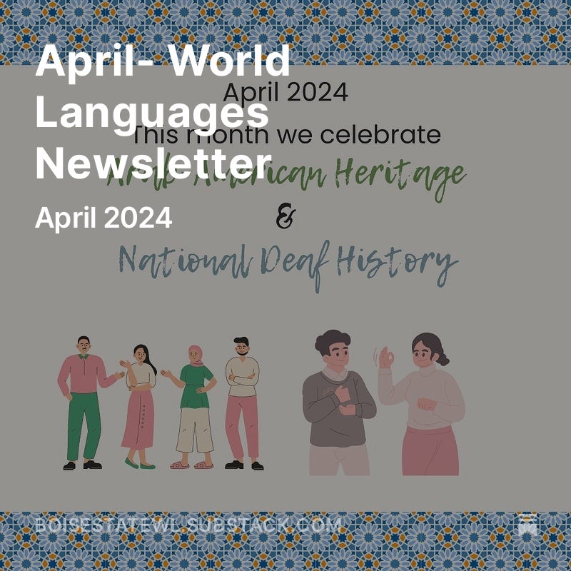 April newsletter promotional graphic