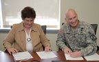 son-rotc-agreement Pam Springer and Major Blaine Wales