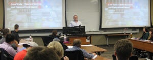 Mike Zeigler, Micron, VP global HR at Boise State business management class