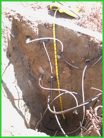 Soil Pit Soil split in treeline catchment