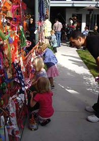 modernevent kids art displayed in a hallway