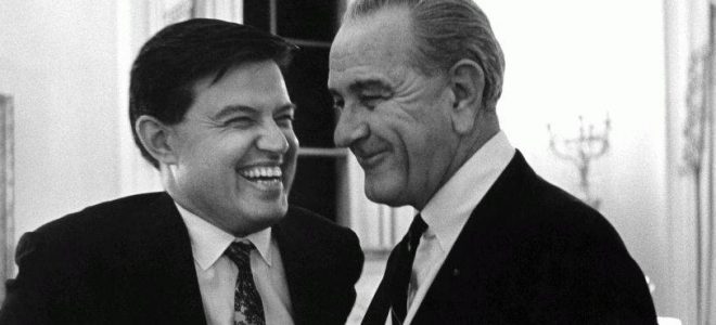 Frank Church with President Lyndon B Johnson